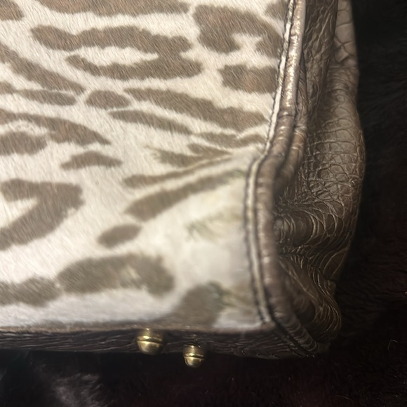BRAHMIN Trista haze leopard luxe tote/shoulder bag - Picture 3 of 9